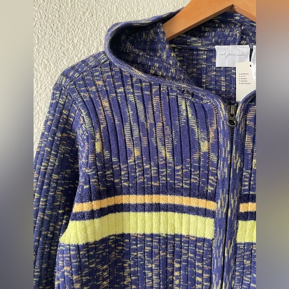 Urban Outfitters Cropped Hoodie Sweater Women’s M Striped Primrose Full Zip Up - Picture 7 of 16